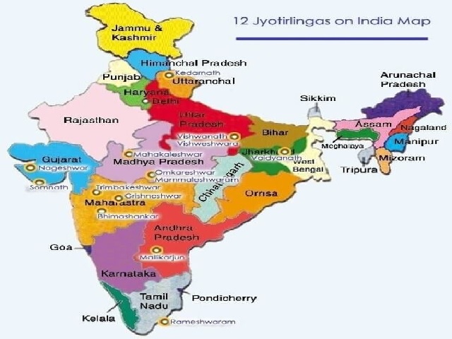 Map of Jyotirlingas